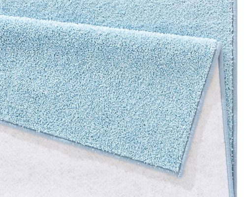 Kräuselverlours Velours Teppich 80 x 200 cm Pure Uni Blau HF-5