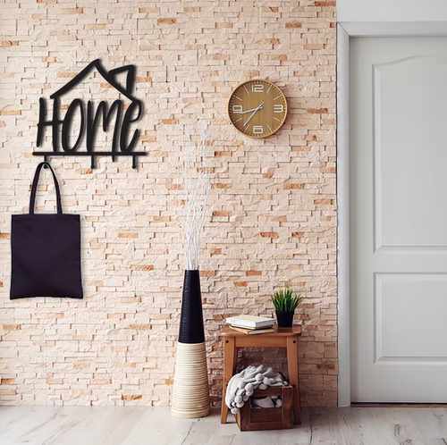 Design 3D Garderobe Kleiderhaken 45 x 45 cm Home Deko Metallbild Wanddeko Archtwain Studio Design Industrie Look MD-130