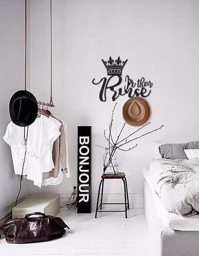 B-Ware Design 3D Garderobe Kleiderhaken 35 x 25 cm Prince Prinz Deko Wanddeko Archtwain Studio Design Industrie Look MD-136