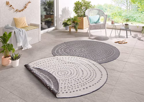 In- & Outdoor Design Wendeteppich Teppich OD Wintergarten 140 cm rund