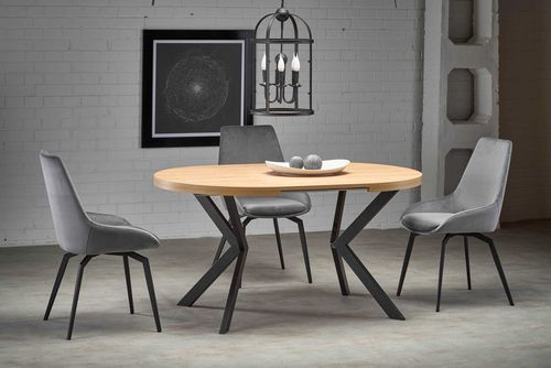 Design Esstisch Tisch rund HA-222 ausziehbar 100 - 250 cm
