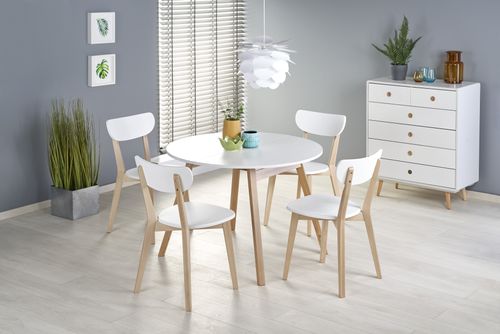 Design Esstisch Tisch HAR-111 rund ausziehbar 102 bis 142 cm
