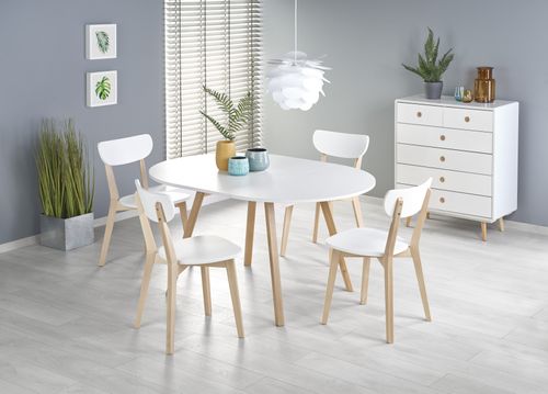 Design Esstisch Tisch HAR-111 rund ausziehbar 102 bis 142 cm