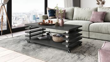 Design Carl Svensson Couchtisch DC-3 Wohnzimmertisch Tisch Rollen