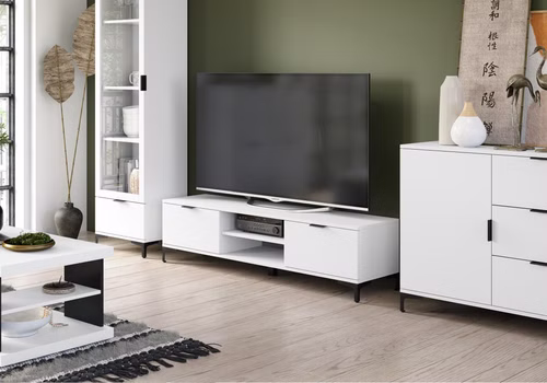 Design Fernsehtisch Lana 05 Lowboard TV-Möbel TV-Rack Wohnzimmer Ablage Staufach 150x40x40cm