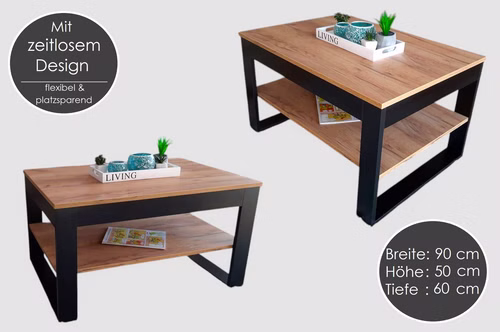Design Couchtisch DA-222 Tisch Wohnzimmertisch 90x50x60cm