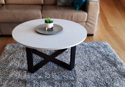 Design Couchtisch DA-333 rund Wohnzimmertisch Tisch 86 x 42 cm