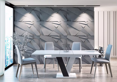 Design Esstisch PA-555 ausziehbar Hochglanz 120 - 160 cm Esszimmer