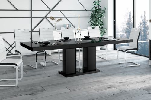 Design Esstisch HLE-111 Hochglanz ausziehbar Tisch Esszimmer 160 - 256