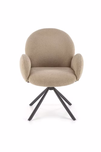 Design Esszimmerstuhl STH-444 180 Grad drehbar Teddy Stoff Stuhl