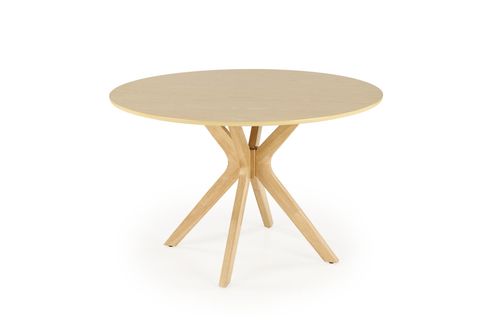Design Esstisch rund HAN-111 Eiche Natur Massivholz Tisch Echtholzfurnier Esszimmertisch