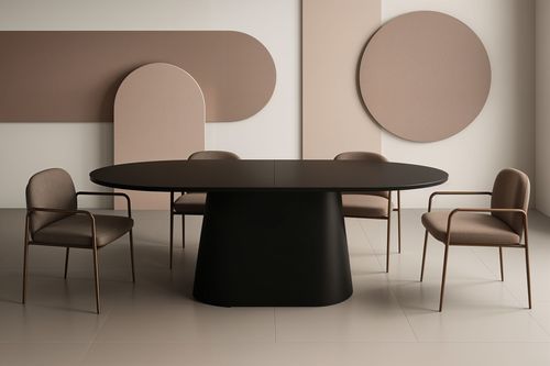 Design Esstisch Tisch Cremona ausziehbar 160 bis 206 cm oval Esszimmer Pastellkollektion