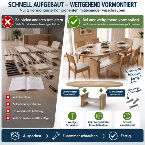 Design Couchtisch DA-130 oval 130 - 170cm ausziehbar höhenverstellbar mit Ablage