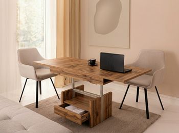 Design Couchtisch WM-1 höhenverstellbar ausziehbar Esstisch Schublade