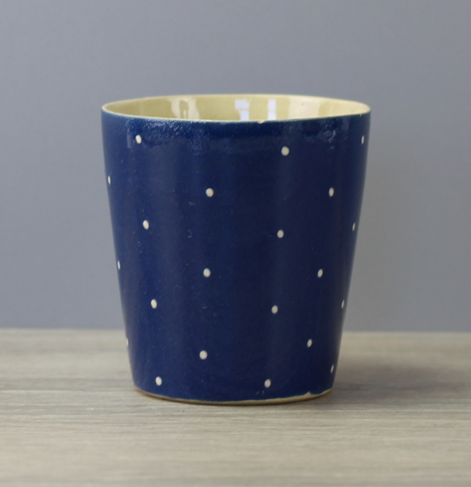 Bürgeler Keramik Blau Weiß Saftbecher