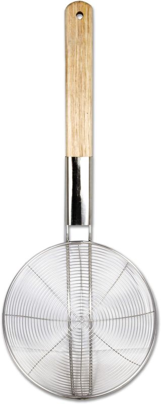 Metallsieb mit Holzgriff Ø 20cm Wok-Sieb Abtropfsieb Seiher Durchschlag Rundsieb | Yoaxia