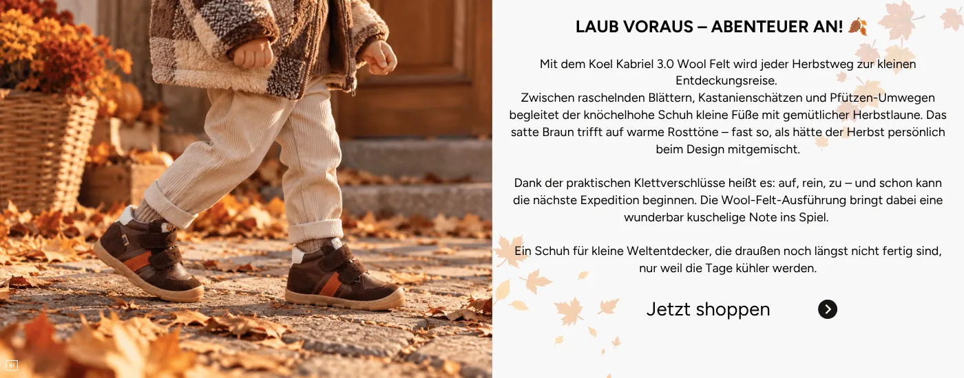 Koel Kabriel 3.0 WoolFelt Barfuß Klettschuh 15T008.123-500 braun
