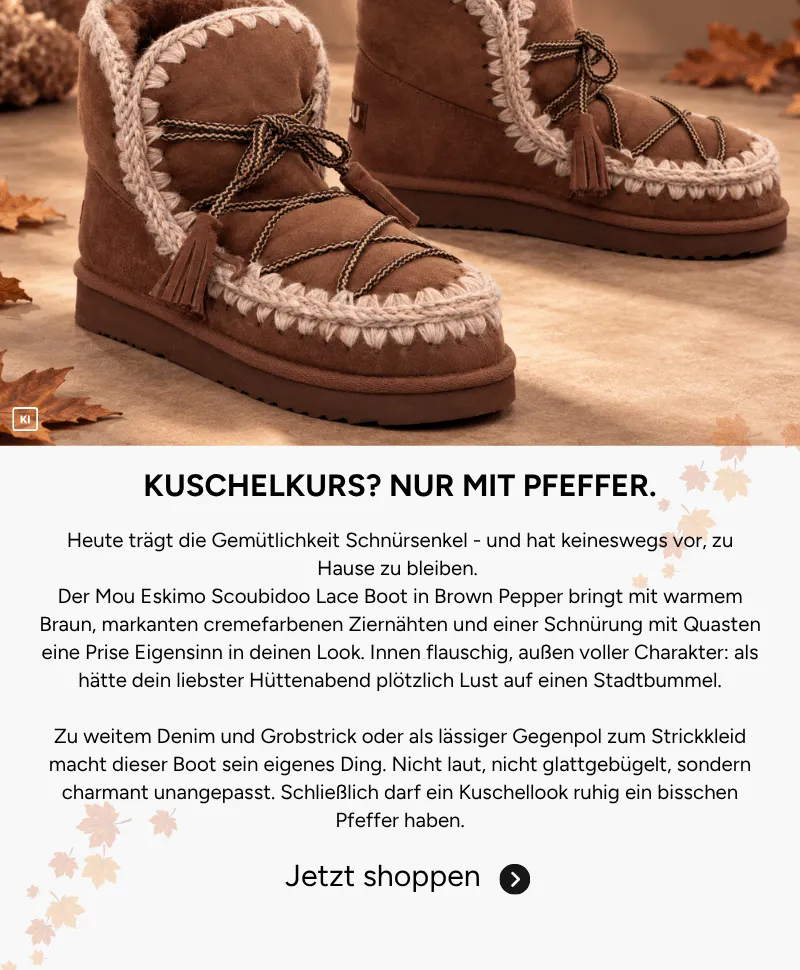 Mou Eskimo Scoubidoo Lace Boot MU.FW101124A-BRPEP brown pepper