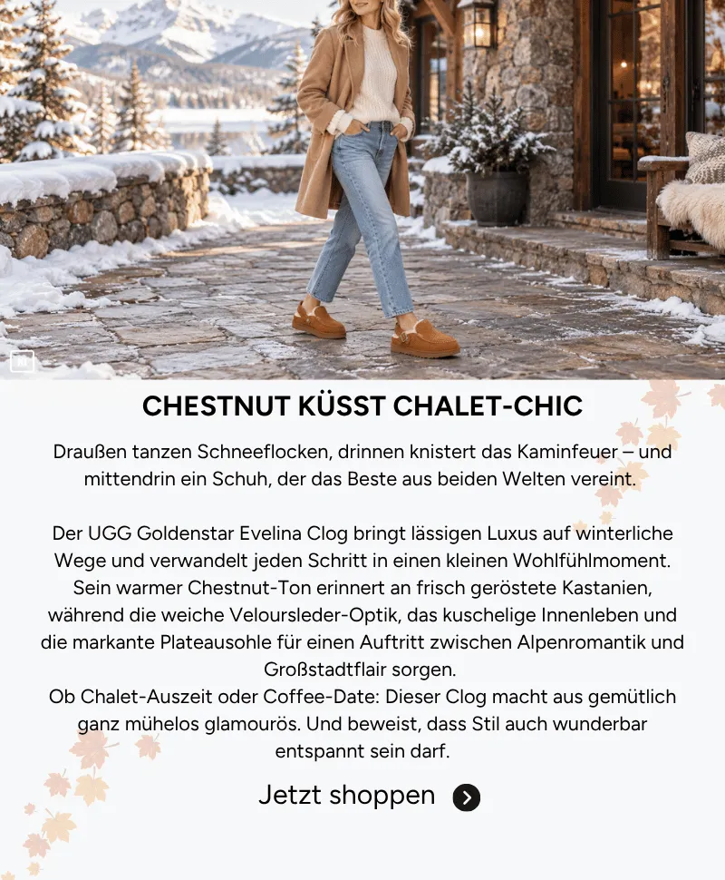 UGG 1180251-CHE W Goldenstar Evelina Clog in chestnut