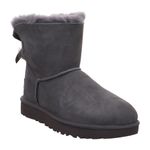 UGG - W Mini Bailey Bow II - 1016501 - Boots - Lammfell grau | obsidian