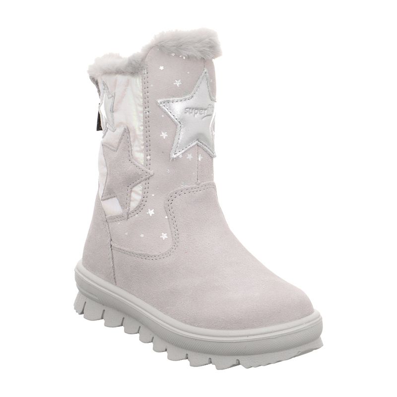 Superfit - Flavia - 1-000219 - Stiefel - Reißverschluss - Sterne | hellgrau | weiß