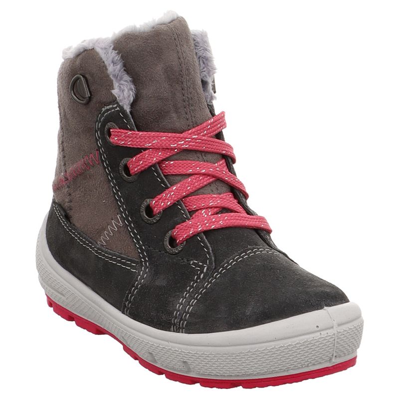 Superfit | Groovy | 1-006318 | Schnürsenkel | Schneeboot | grau | pink