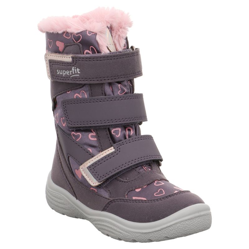 Superfit - Crystal - 1-009090 - Schneeboot für Mädchen - wasserdicht | lila | rosa | herz