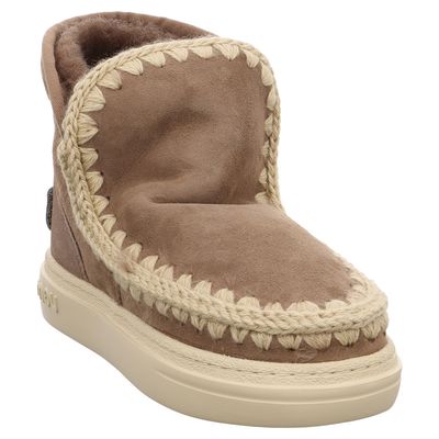 Mou - Eskimo sneaker bold glitter logo - FW411001A - Boots beige | elephant grey