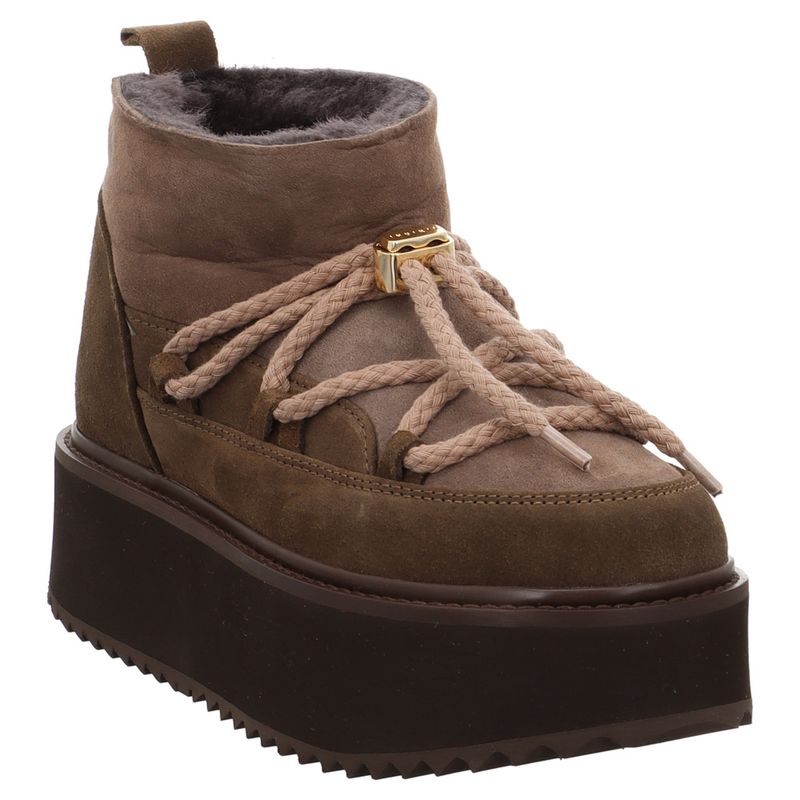 Inuikii | 75104-105 | Classic Low Platform Boot | Schneeboot | Lammfell | braun