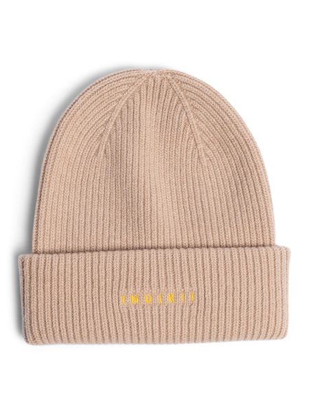 Inuikii | 42020-020 | Ribbed Wool Beanie | Wollmütze | beige