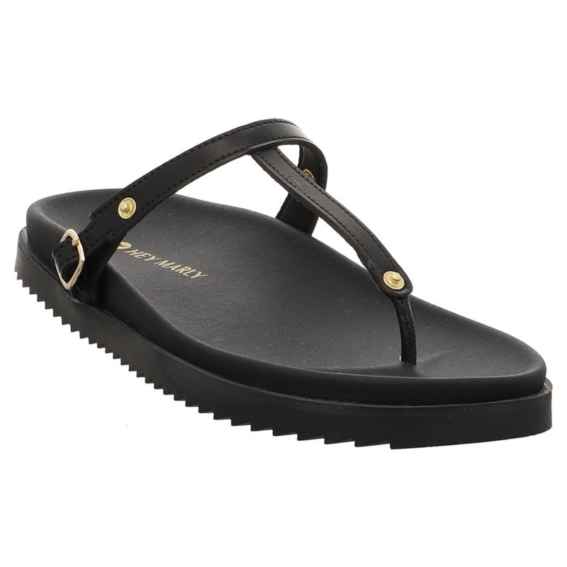 Hey Marly - Casual Clean TS - Topping Pantolette | schwarz