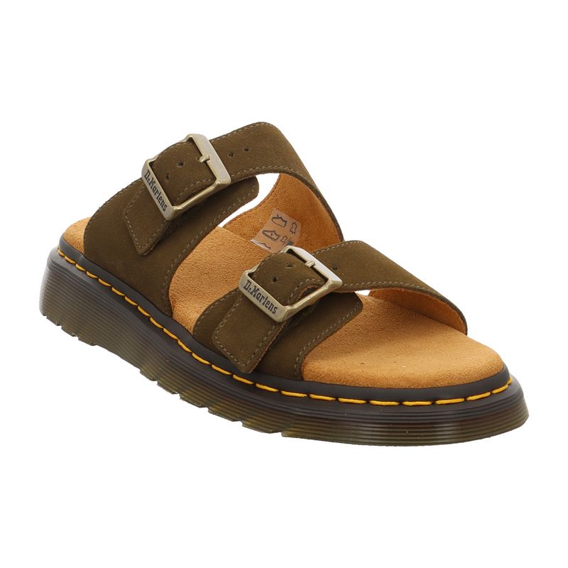 Dr.Martens | Josef | Pantolette mit Schnallen | braun | grün