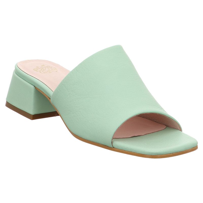Apple of Eden | Violet | weiche Blockabsatz Pantolette | mintgrün