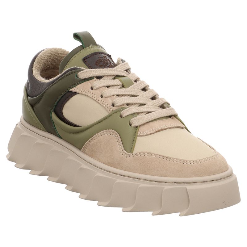 Apple of Eden | Lima | Sneaker mit Plateausohle | beige | grün