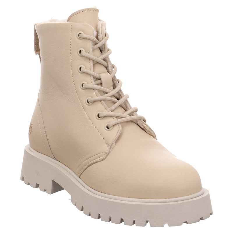 Apple of Eden - Geneve - Schnürstiefelette mit Wollfutter | beige