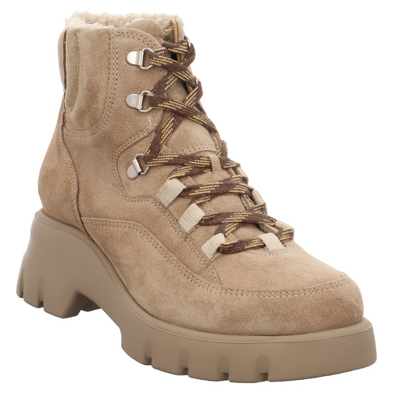 Paul Green | 8154 | Schnürstiefelette mit Warmfutter | beige