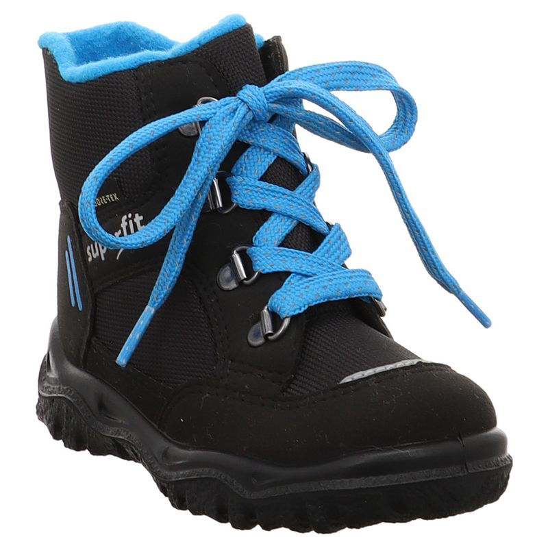 Superfit | Husky1 | 1-006046 | Schneeboot | Schnürboot | Vegan | Gore-Tex | schwarz | hellblau