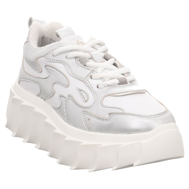 Apple of Eden | Boston | Chunky Sneaker mit Muster | weiß | silber