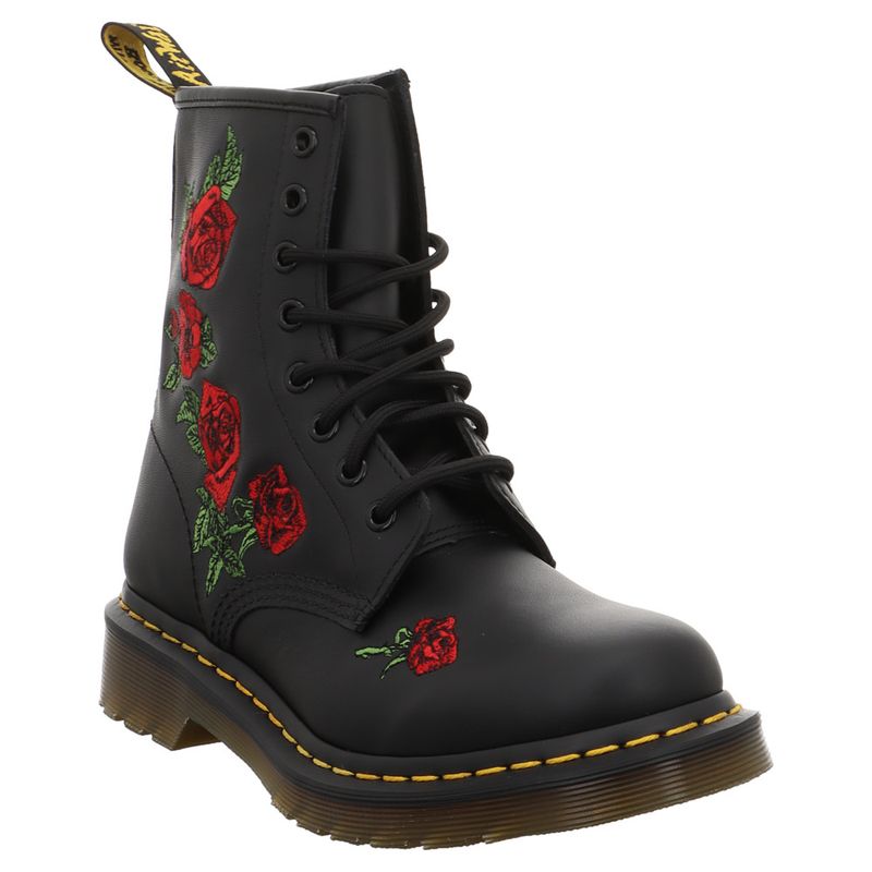 Dr. Martens - 1460 Vonda - Schnürstiefel - Rosen | schwarz | black