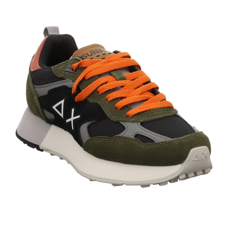 SUN68 - Jaki Outdoor - Z45116 - stylischer Sneaker - Herren | dunkelgrün | grau