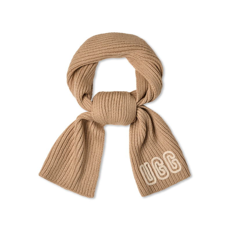 UGG - 102787-WPPP - U Chunky Crafted Rib Scarf - Schal | white pepper | beige