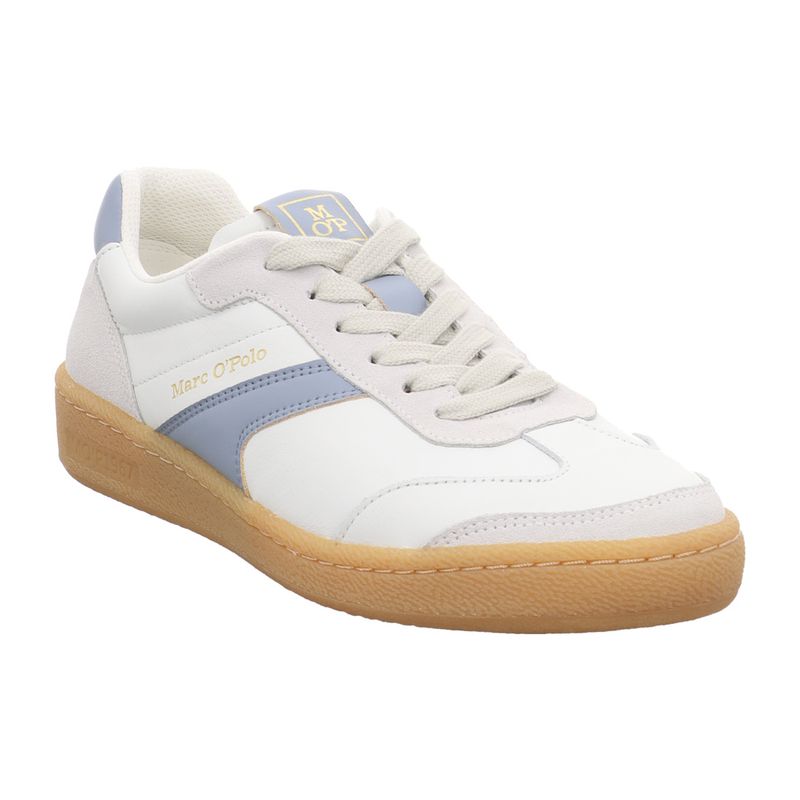 Marc O'Polo Damen Sneaker - 60116263501190-147 - white/smooth sky | white | smooth sky | hellblau