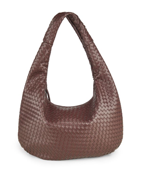 Apple of Eden - Sardinien Hobo Woven Brown- Handtasche | darkbrown | dunkelbraun