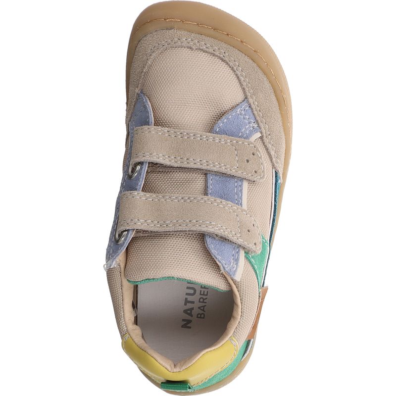 Naturino Barefoot Kesy Klettschuh - 2019125.04.2D98 - suede/fabric taupe-beige-celeste-green