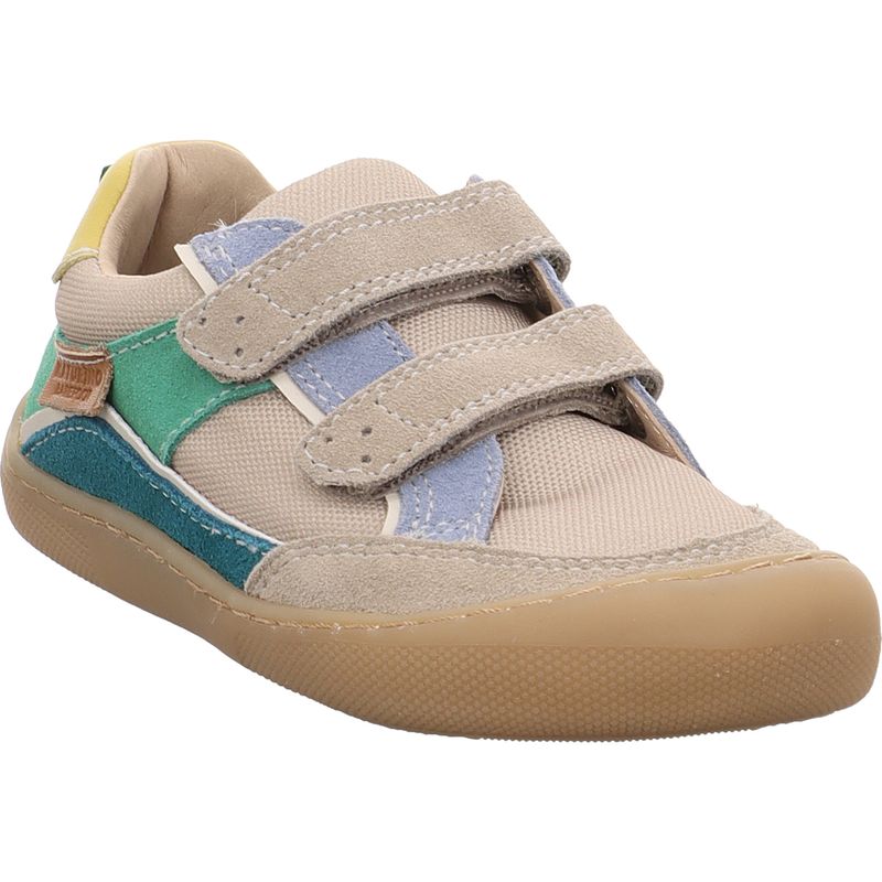 Naturino Barefoot Kesy Klettschuh - 2019125.04.2D98 - suede/fabric taupe-beige-celeste-green | taupe | beige | celeste | gree