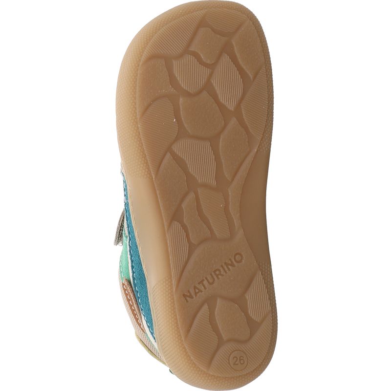 Naturino Barefoot Kesy Klettschuh - 2019125.04.2D98 - suede/fabric taupe-beige-celeste-green