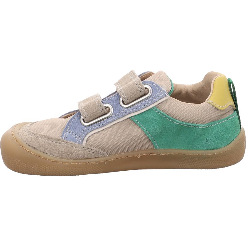 Naturino Barefoot Kesy Klettschuh - 2019125.04.2D98 - suede/fabric taupe-beige-celeste-green