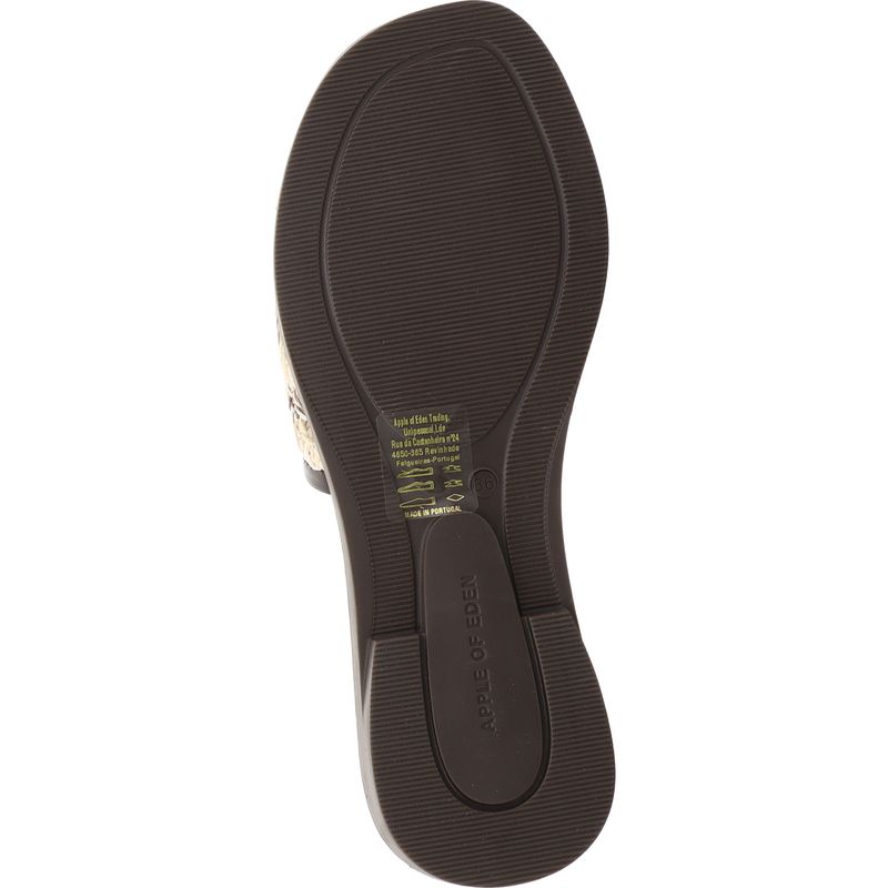 Apple of Eden - Ariana 87 - Raffia Pantolette - schwarz