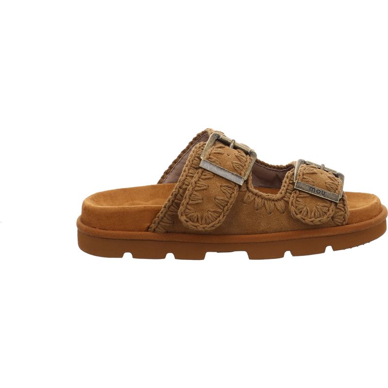 Mou Low Bio Two-Buckle Pantolette - MU.SW631000A-COG - Cognac