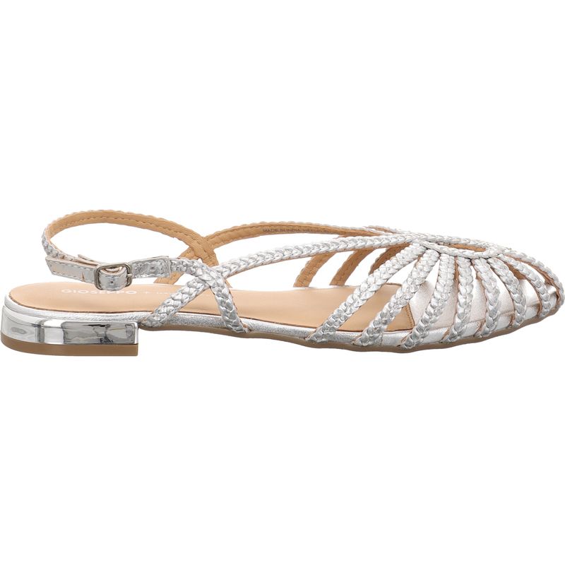 Gioseppo - HINGHAM - flache Sandale aus Leder - 75440-P-PLATA - silber